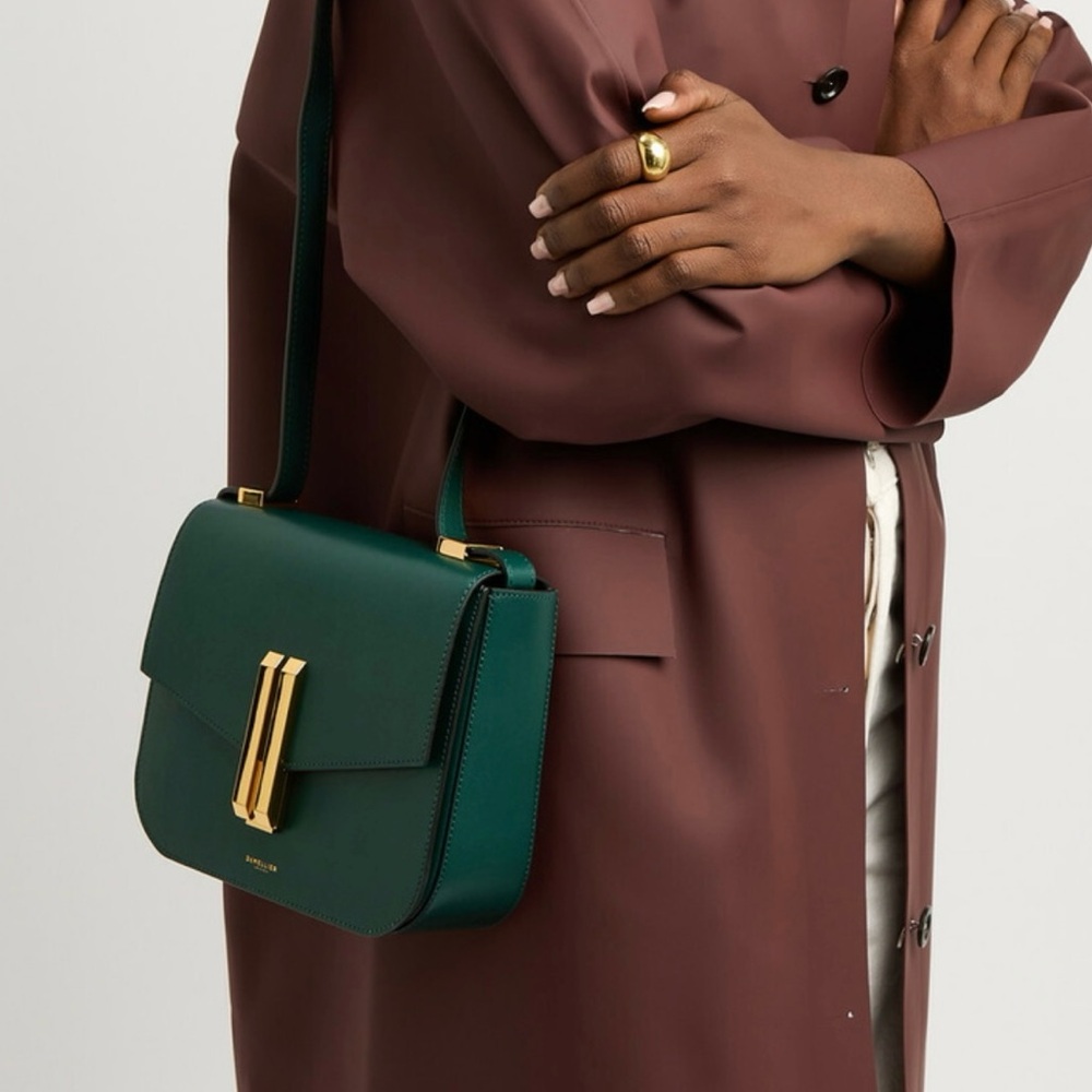 DeMellier AUTHENTIC! MEDIUM SIZE, NOT SMALL! Forest Green Crossbody/Shoulder Bag